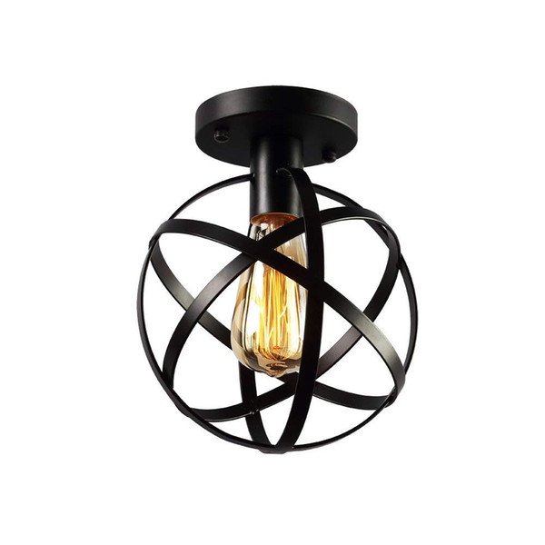 Industrial Ceiling Light Vintage ceiling lighting Metal Spherical ceiling Lamp light Fixture for Hallway Stairway Porch Bedroom