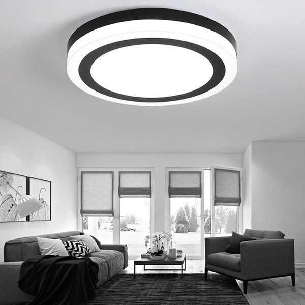 LED Modern Acryl Alloy Black And White Round LED Lamp.LED Light.Ceiling Lights.LED Ceiling Light.Ceiling Lamp For Foyer Bedroom
