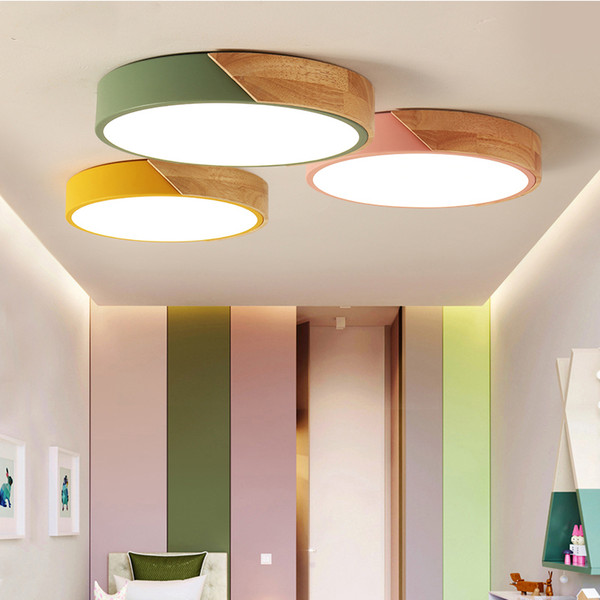 2018 Macaroon led ceiling lights bedroom modern with Color polarizer luminaria lamps child luminaire lampe deco Hallway