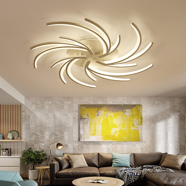 New Minimalist Creative Modern Led Ceiling Lights For Living Room Bedroom White Color Home Led Ceiling Lamp Luminaires AC110V AC220V