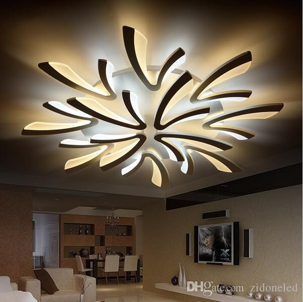 Modern Minimalist led ceiling lights chandelier for living room bedroom AC85-265V Home Modern LED Ceiling Chandelier lamp