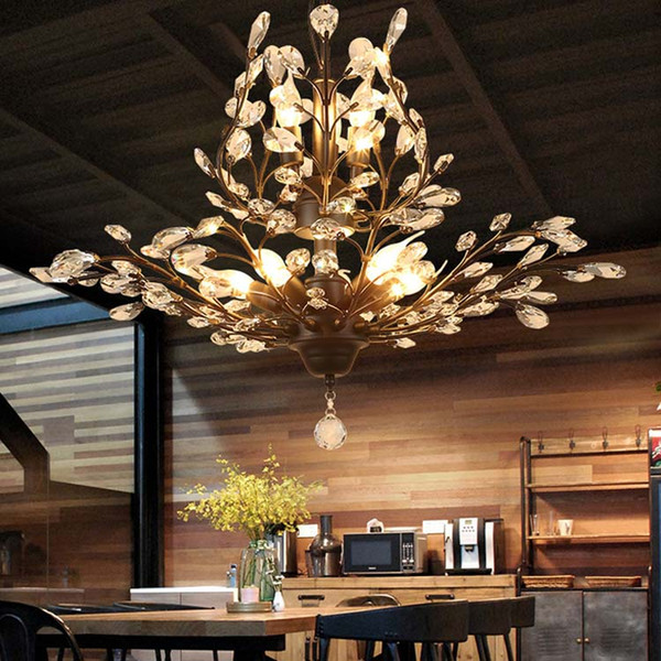 K9 Crystal Chandelier Tree Branch Pendant Lamps vintage crystal chandeliers iron chandeliers modern living Ceiling Light Lighting Fixture