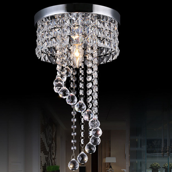 20/25cm Crystal Chandelier Light Modern Ceiling Lamp Fixture Flush Mount Ceiling Light Lamp for Aisle Stair Hallway Corridor Porch Lights