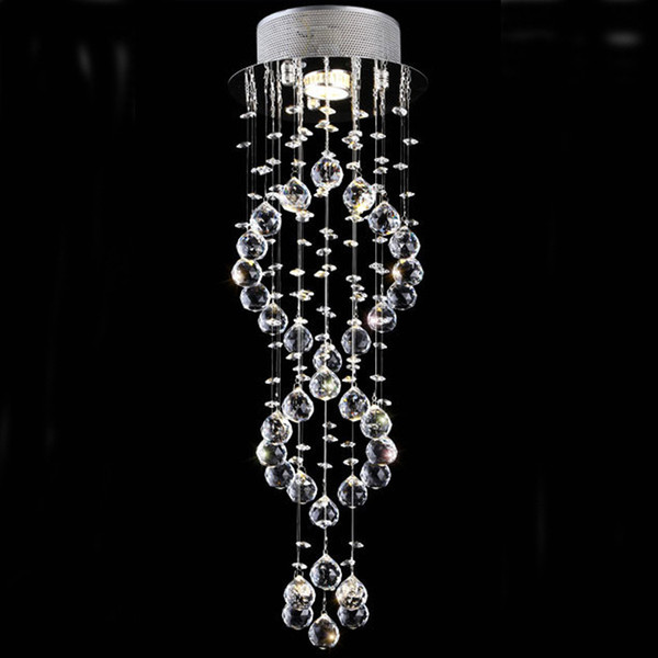 Modern chandeliers blown glass chandelier lights chandeliers lighting Spiral Drop crystal chandeliers Stair Lights for Staircase