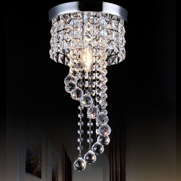 20/25cm Crystal Chandelier pendant lighting chandeliers Fixture Flush Mount Ceiling Light Lamp for Aisle Stair Hallway Porch Lights