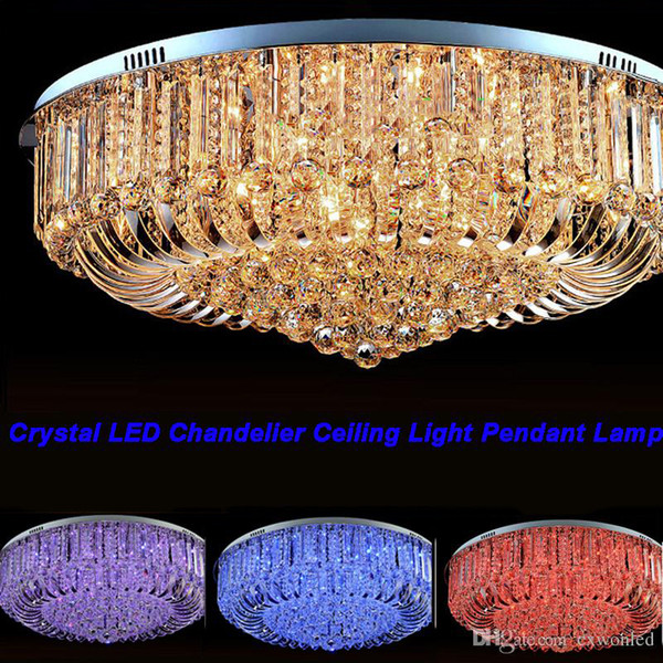 Free Shipping High Quality New Modern K9 Crystal LED Chandelier Ceiling Light Pendant Lamp Lighting 50cm 60cm 80cm