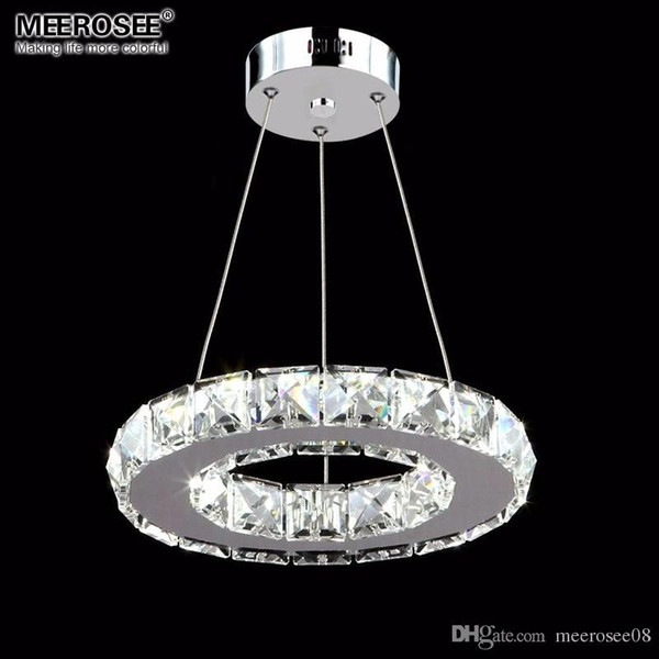 LED Crystal Pendant Light Fixture Aisle Porch Hallway Lamp Crystal Ring Lustres Hanging Lighting 100% Guarantee