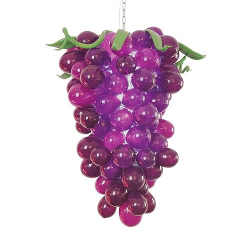 Top Quality Hand Blown Glass Mini Chandelier with Glass Grapes Hotel Decorative Purple Murano Glass Pendant Lamps,LR1130