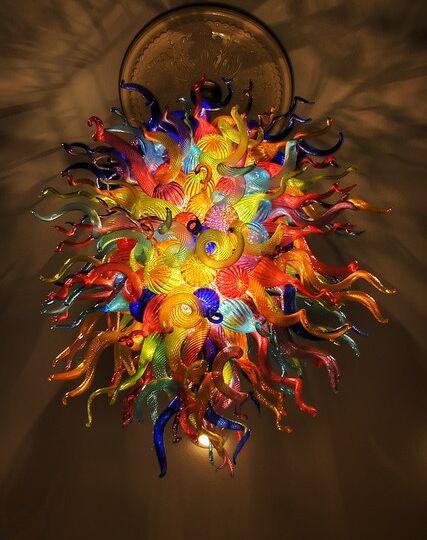 Spanish Multicolor Lamps Chihuly Style Hanging DIY Hand Blown Glass Chandeliers and Suspensions New House Decor