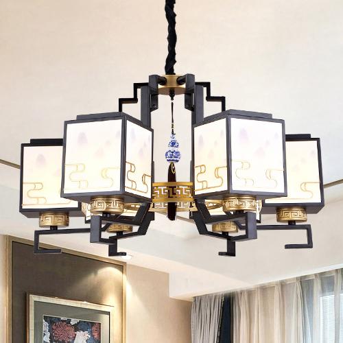 Chinese style led chandelier lights lantern Chinoiserie personalized classic decorative led chandeliers lighting pendant lamps project