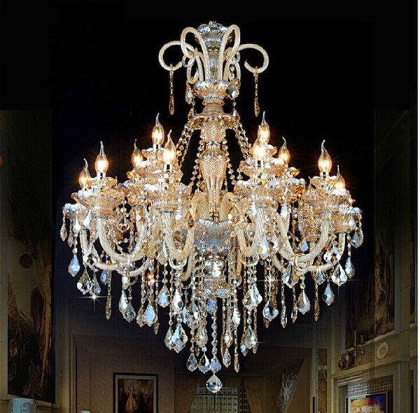 Large Chandelier Lighting crystal Luxury 15 Arm light white fashion chandelier Crystal Top Grade K9 Chandelier Lighting