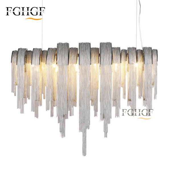 Classic Novelty Chandelier Light Luxury Tassel Chain LED Aluminum Chandeliers Suspension Light for Sitting Room Office Hotel