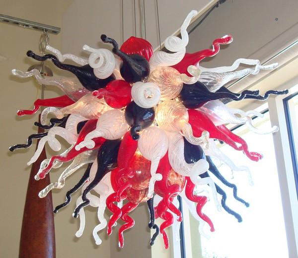 100% Mouth Blown Borosilicate Energy Blown Glass Pendant Light Home Decoration Cheap Chihuly Style Murano Glass Chandelier