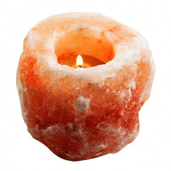 Himalayan Crystal Salt Rock Holder Candle Air Purifying Hand Carved Tea Light Salt Lamp Completely Natural Ionic Air Purifier