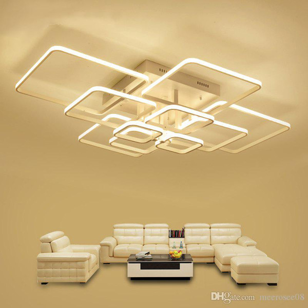 Rectangle Acrylic LED Ceiling Lights for living room bedroom Modern LED Lamparas de techo New White Ceiling Lamp Fixtures