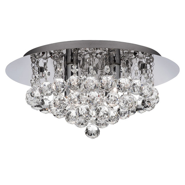 New Modern round Crystal Ceiling Light Fixtures K9 Crystal rain dorp ceiling Lamp for living room Bedroom Dia40*H25cm