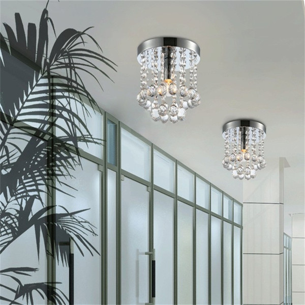 Crystal Droplets Silver Chrome Ceiling Light Chandelier Fitting Lamp