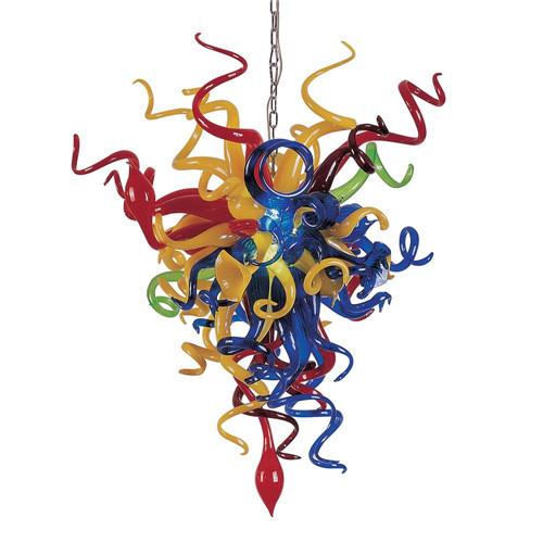 Small and Colorful Murano Glass Art Chandelier for Livingroom Decor Modern Crysatal Ceiling Glass Pendan Lamps with LED Bulb,LR1128