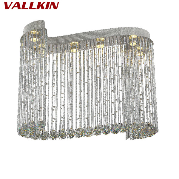 S Shape Crystal Dining Room Modern Chandeliers Ceiling Pendant Lamp Lighting Crystal Chandelier Home Pendants Lamps Fixtures