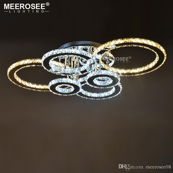 Modern LED Chandeliers Light Stainless steel Crystal Lamp for Living Bedroom Diamond Ring LED Lustres Lamparas de techo Lighting