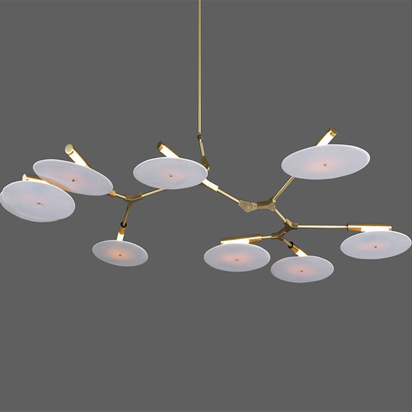 Nordic Postmodern Chandelier Lighting Designer Droplight Molecular UFO Gold Chandelier Dining Room Living Room Home Decor Lustre