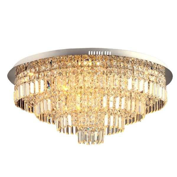 Modern Large Crystal Ceiling Lamp Round led ceiling lighting fixtures home decoration for living room Dia80*H40cm