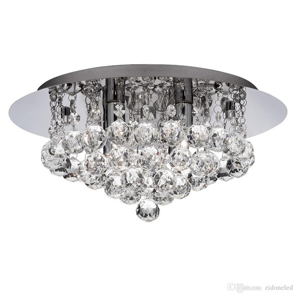 New Modern round Crystal Ceiling Light Fixtures K9 Crystal rain dorp for living room Bedroom Lighting Fixtures Dia40*H25cm