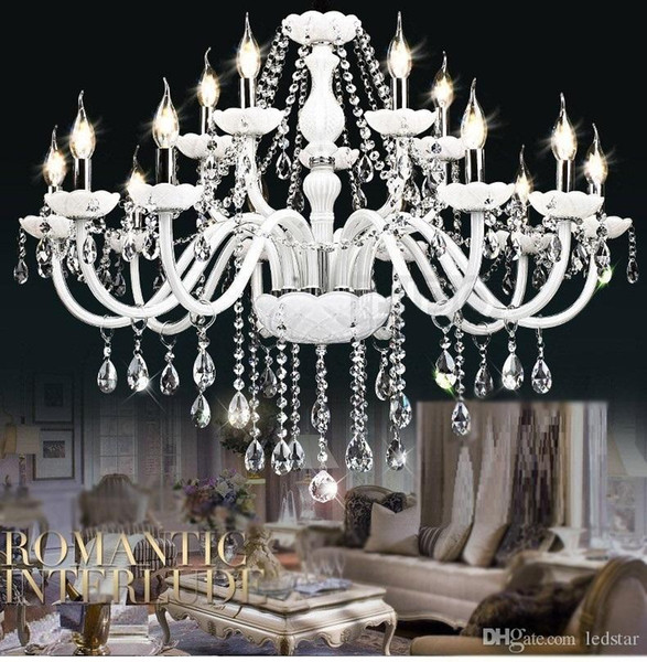 Modern White Crystal Chandelier Lights Lamp Chandeliers For bedroom Living room Fixture Crystal Light Lustres de crista lighting