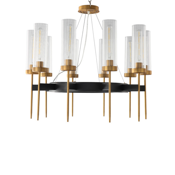 Modern Glass Chandelier E27 6/8/10 heads LED lamp Dining Room Living Room Hanging Lamps Art Hotel home Lighting F053