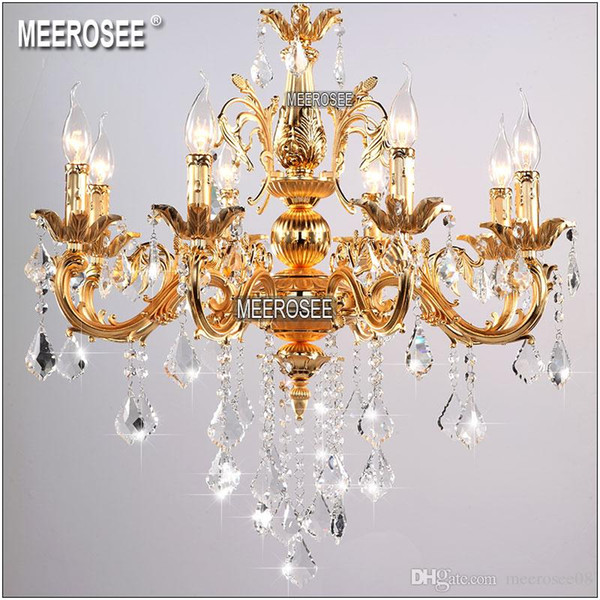 Classic Crystal Chandeliers Light Fixture Crystal Lustre Lamps for Foyer Lobby MD8861 Clear Crystal Chandelier