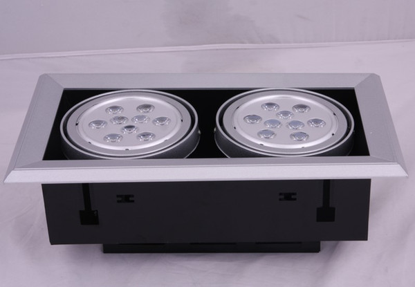 Wholesale High Quality 2 x 9W Led Ceiling Light Super Brightness 1800lm LED Beans Gall Lamps Downlights Spotlights AC85-265V Free Shipping