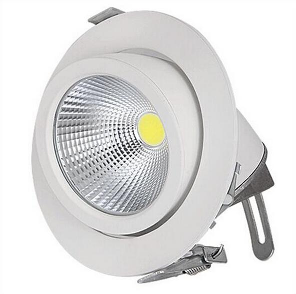 Factory Hot sale Adjustable 15W 25W 35W Super COB LED Gimbal Embedded led trunk lamp Round COB shoplighter 85-265V LED Downlight