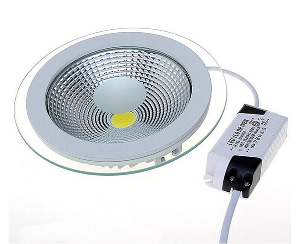 Factory Wholesale price COB 18W/15W/9W Dimmable LED COB Panel Light AC90-260V Recessed COB Downlight Glass Cover LED Ceiling lamp