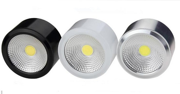 30pcs/lot 5W 10W Dimmable 2800-7000K COB LED Downlight Round, clothing, exhibition, decorative lighting ceiling Down Light