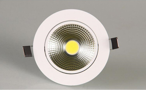 COB 9W COB LedDown Lights Adjustable Dimmable Led Recessed Downlight Led Cabinet Lighting AC 85-265V + led driver