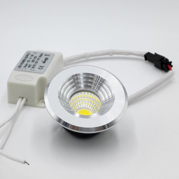 Factory Wholesale price COB 5W Warm Cold White mini Dimmable recessed led cabinet light Led downlight AC85-265V