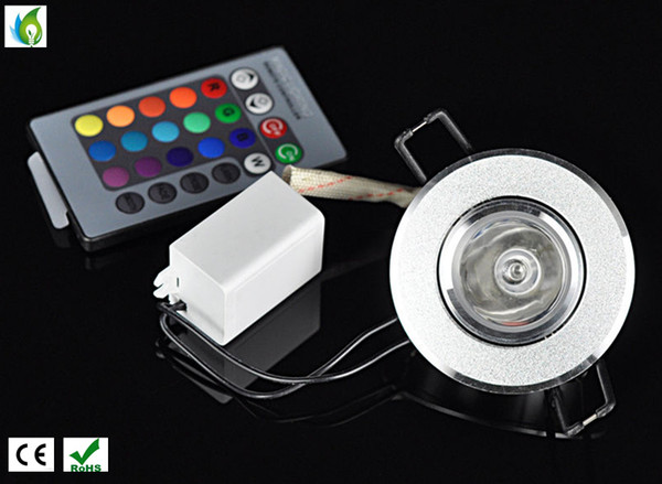 3W 30° 45° Beam Angle RGB LED Ceiling Light AC85-265V Rotatable Downlights Bulb Lamp with Remote Control