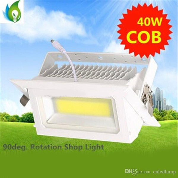 40W Down Lights 110-240V Square LED Lights Lamps with White Case with Glass Cover for Indoor Lighting OED-005DL-40W