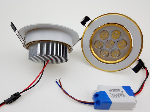 7W 4Inch Cut Size Embeded Ceiling Spotlights LED 110V 220V 240V Bright Chips Lamp for Kitchen Illumination Decoration Warm white Cool white