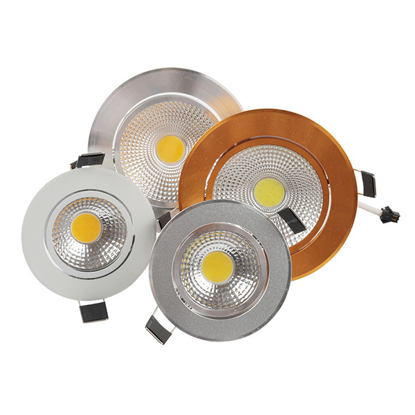 9W 12W 15W 18W 21W Epistar COB Led Downlights Dimmable 220V 110V Led ceiling lamp lights Recessed downlight cob spot lamps led lighting