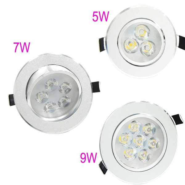 Recessed Installation 5w 7w 9w LED Downlight Pure White/Warm White Spot Lamps AC110V 240V LED light