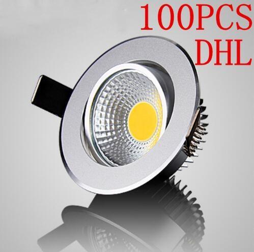 100PCS Super Bright Dimmable Led downlight light COB CeilingSpot Light 3w 5w 7w 12w ceiling recessed Lights Indoor Lighting