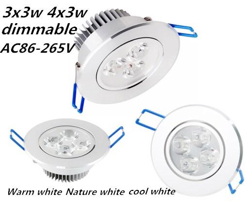 20pcs 9W 12W headlamp dimming led bulb 85-265v embedded led spotlight led drive 2 year warranty welcome to order