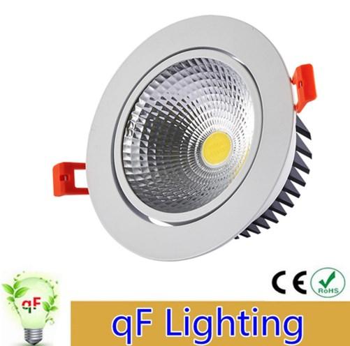 Ultar Bright COB 3w 5w 7w 12w Recessed Led Downlights AC 85-277V Dimmable Led Down Lights Warm/Cool White + Power Drivers