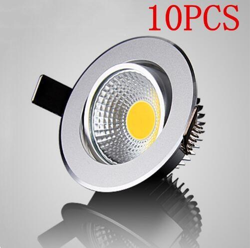 10X LED COB Super Bright Dimmable Led downlight light COB CeilingSpot Light 3w 5w 7w 12w ceiling recessed Lights Indoor Lighting