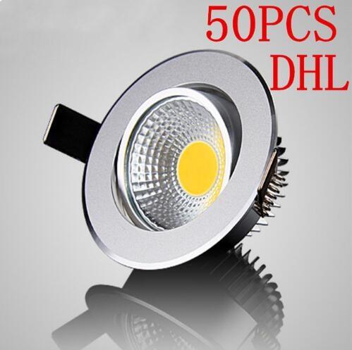 50PCS Super Bright Dimmable Led downlight light COB CeilingSpot Light 3w 5w 7w 12w ceiling recessed Lights Indoor Lighting