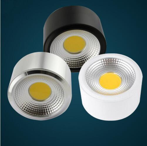 AC86-265V LED surface mounted COB downlight COB thin ceiling spot lights backdrop lights without opening round spot lamp