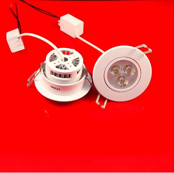 High Quality 3x3W 9W dimmable led downlights ceiling recessed led downlight 600lm AC100-240V CE RoHS