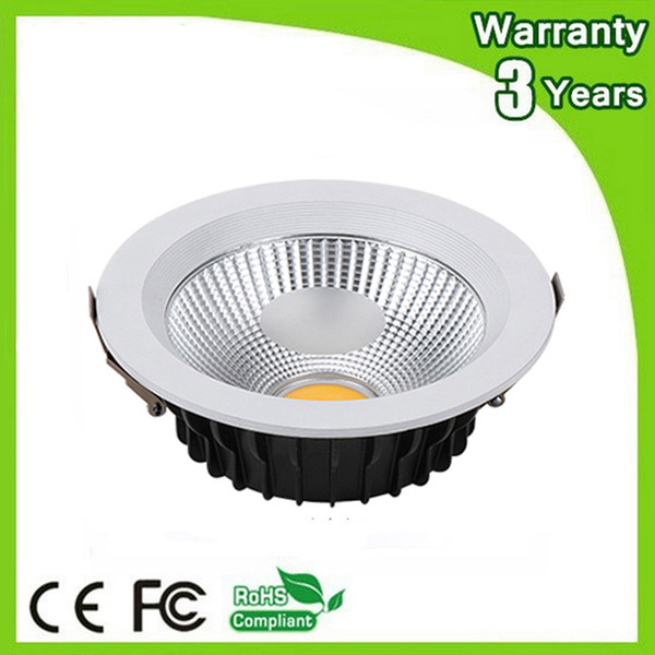 (50PCS/Lot) 3 Years Warranty Epistar Chip 12W LED Downlight COB LED Down Light Dimmable Ceiling Spot Bulb Lighting High Bright