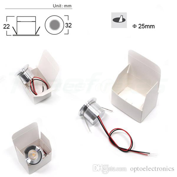 Suit for sale 50pcs 1W 25mm 30 Degree Mini Led Bulb Downlight Lamp with 0-10V PWM Dimmable Drivers and Dimmer + Remote Controller